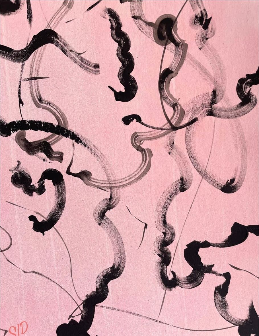 A second plate, this time on pink paper.